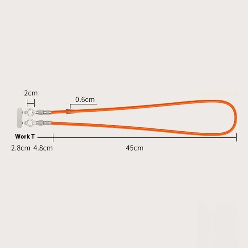 90cm Neck Strap Cell Phone Charging Cable Type-C to L-Port 27W Fast Charge Data Cord Necklace - Camel