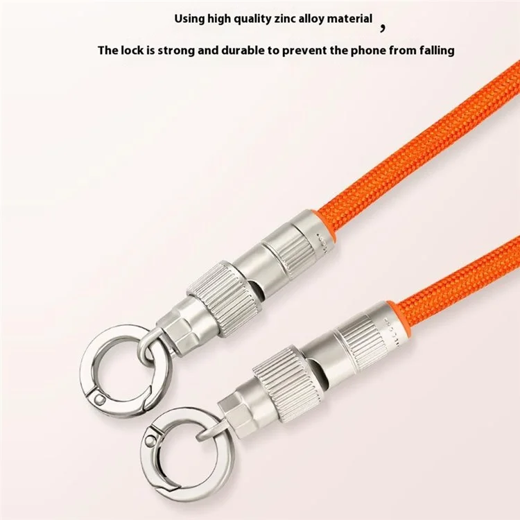 90cm Cell Phone Neck Strap Charging Cable Type-C to Type-C PD 66W Fast Charge Data Cable Necklace - Purple