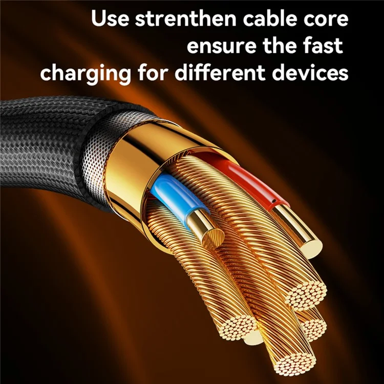 Câble YESIDO CA188 USB-C vers USB-C de 0,3 m - Charge Rapide 60W et Synchronisation de Données