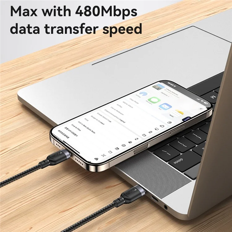YESIDO CA190 Cavo da USB-C a USB-C 1,2m 60W per Ricarica Rapida e Sincronizzazione Dati