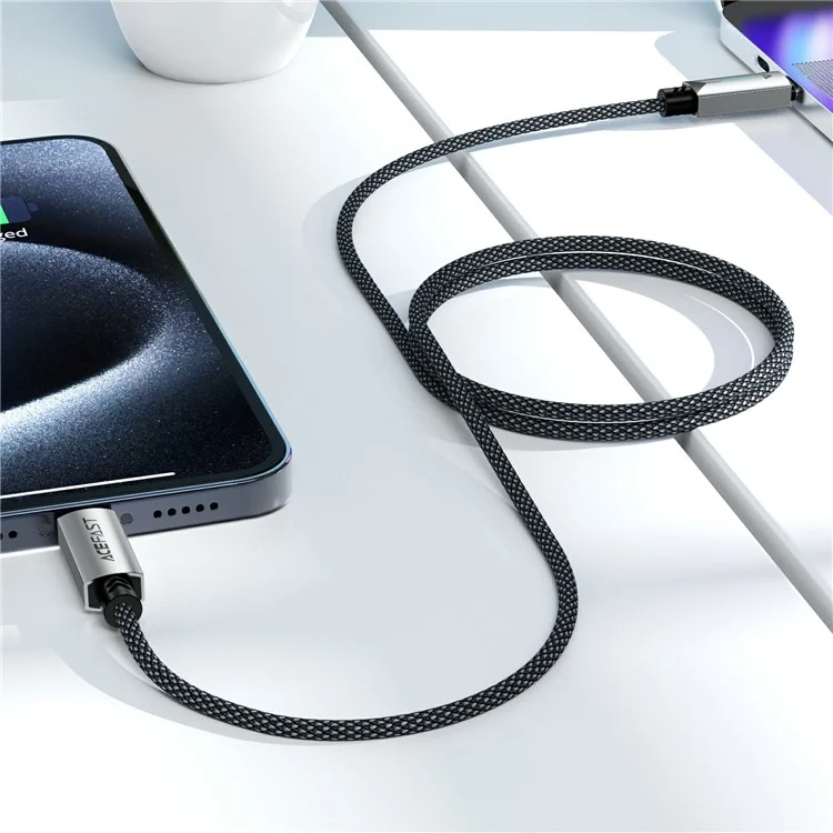 ACEFAST C19-03 USB-C auf USB-C Kabel 60W Schnellladekabel mit Aluminiumlegierung Geflecht für Laptops / Handys