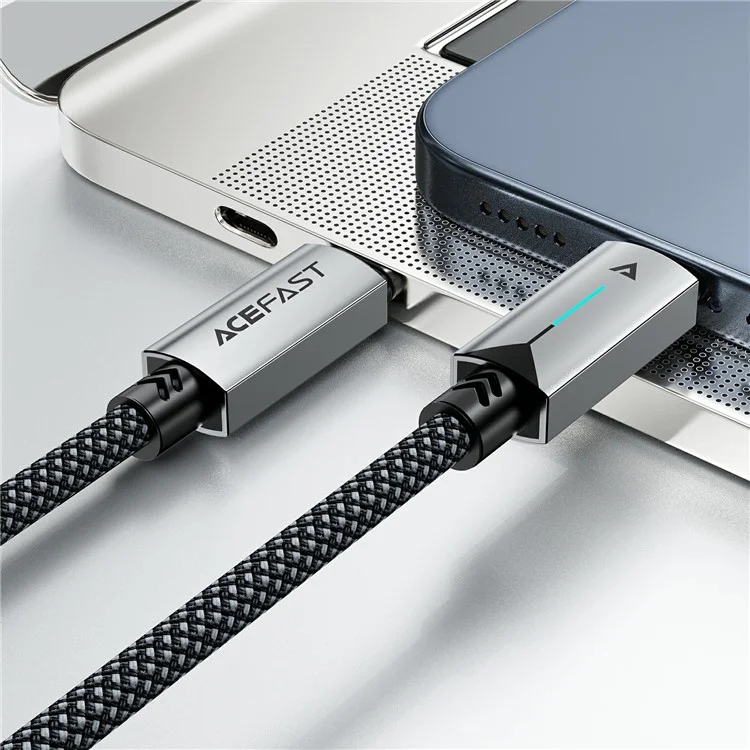 ACEFAST C19-03 USB-C auf USB-C Kabel 60W Schnellladekabel mit Aluminiumlegierung Geflecht für Laptops / Handys