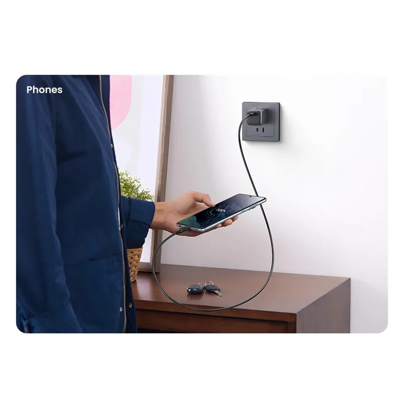 UGREEN 15178 2m PD 100W Fast Charging USB C to USB C Cable for iPhone  /  Macbook  /  iPad Data Wire