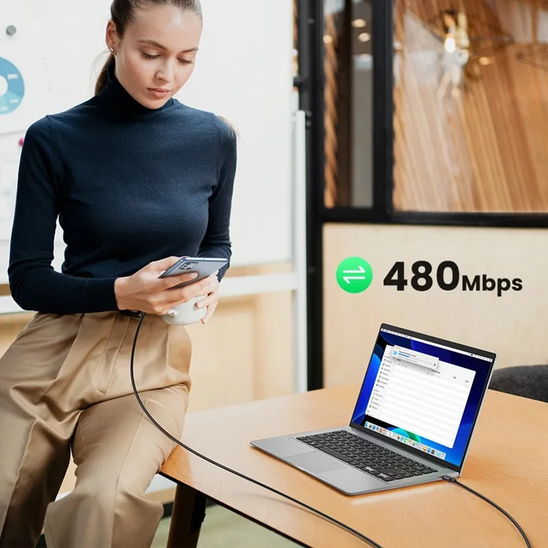 UGREEN 15178 2m PD 100W Fast Charging USB C to USB C Cable for iPhone  /  Macbook  /  iPad Data Wire