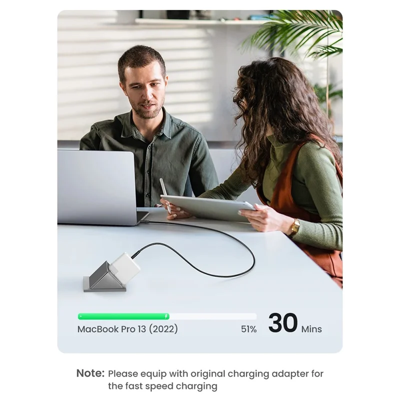 UGREEN 15468 3m PD 100W Fast Charging USB C to USB C Cable for iPhone  /  Macbook  /  iPad Data Wire