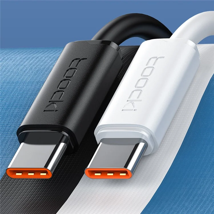 TOOCKI TQ-X20 2m PD 60W Schnellladekabel Typ C zu Typ C High-Speed-Datentransferkabel - Schwarz