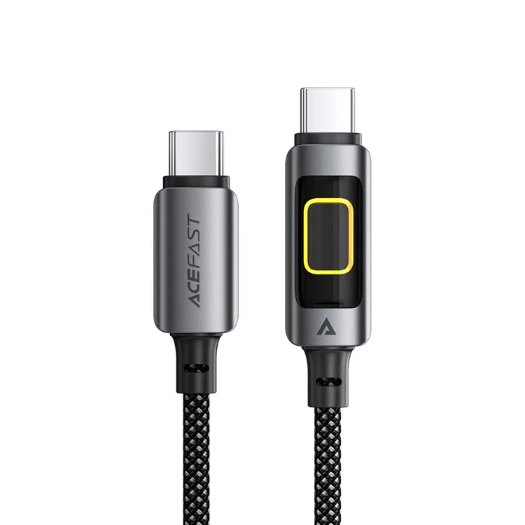 ACEFAST C21-03 1.2m USB C to USB C Cable 60W Charging Data Transfer Braided Cord with Colorful Light