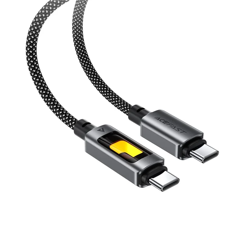 ACEFAST C21-03 1.2m USB C to USB C Cable 60W Charging Data Transfer Braided Cord with Colorful Light