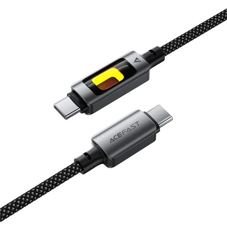 ACEFAST C21-03 1.2m USB C to USB C Cable 60W Charging Data Transfer Braided Cord with Colorful Light