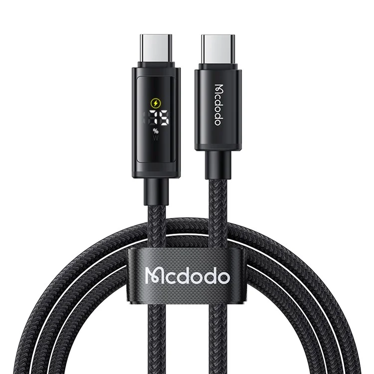 MCDODO CA-8000 1.2m Digital Display PD 100W Fast Charging USB C to USB C Data Cable