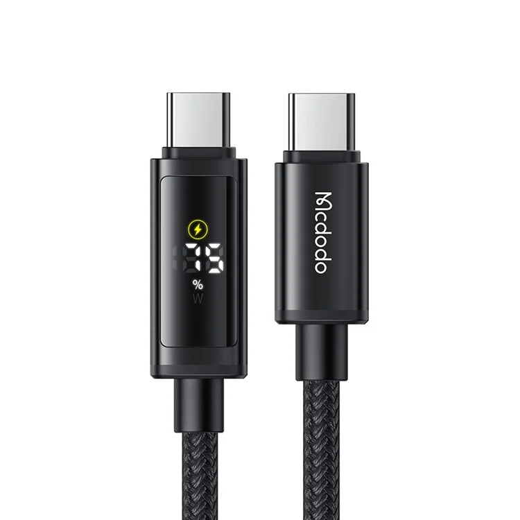 MCDODO CA-8000 1.2m Digital Display PD 100W Fast Charging USB C to USB C Data Cable