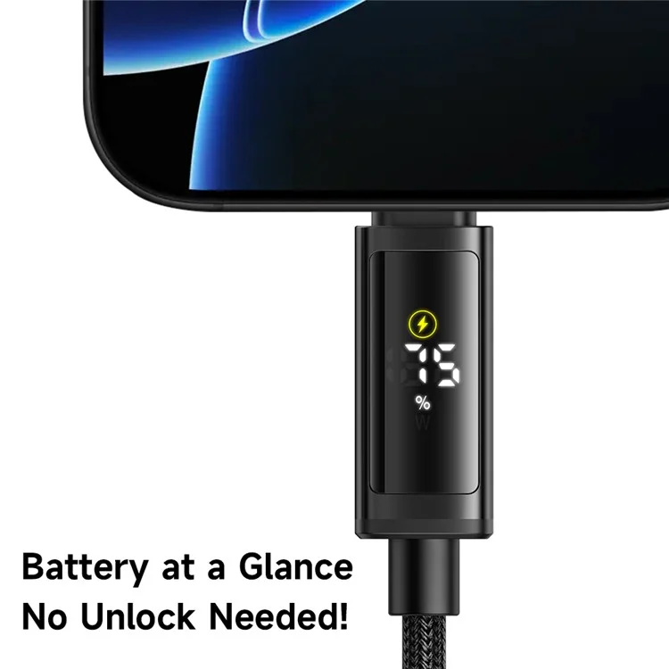 MCDODO CA-8000 1.2m Digital Display PD 100W Fast Charging USB C to USB C Data Cable