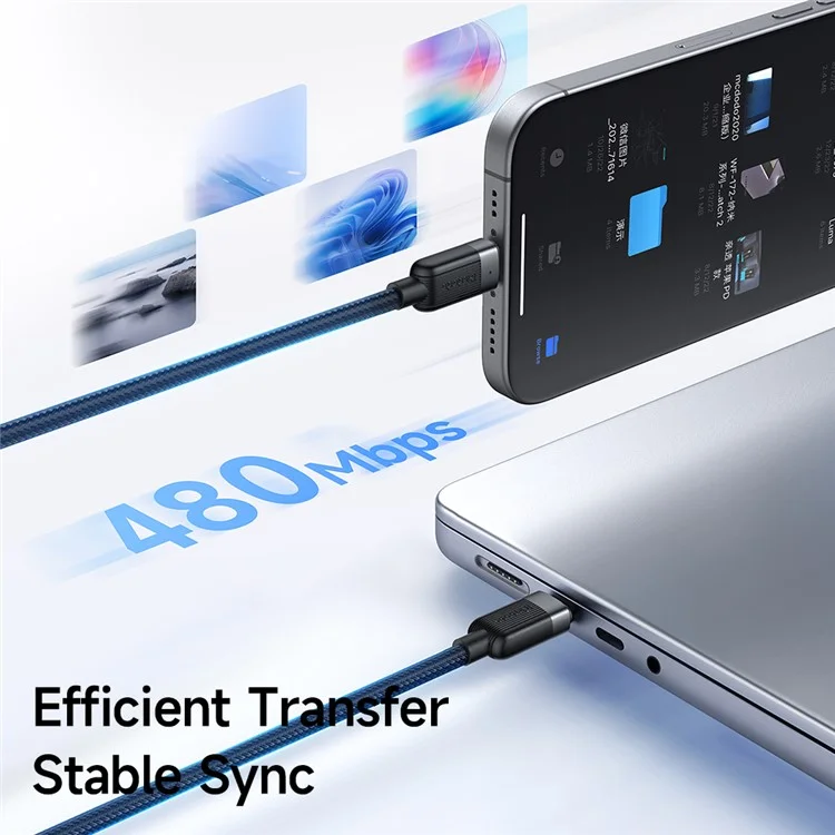 MCDODO CA-6780-IN-1 USB-C кабель быстрой зарядки с двумя портами USB-C, 100 Вт, плетеный, длина 1,5 м