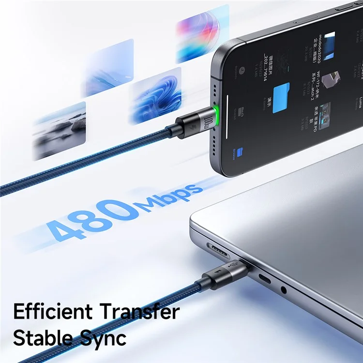 MCDODO CA-6700 2-in-1 Schnellladekabel 100W USB-C zu USB-C+iP geflochtenes Kabel 1,5m für mehrere Geräte