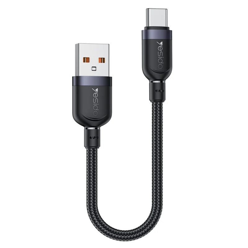 YESIDO CA131C 0,3m Câble de Données USB A vers Type C Tressé 3A Charge Rapide 480 Mbps