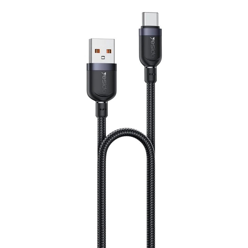 Cable de carga rápida YESIDO CA132C de 1,2 m, USB A a Tipo C, trenzado, 3A, transferencia de datos 480 Mbps