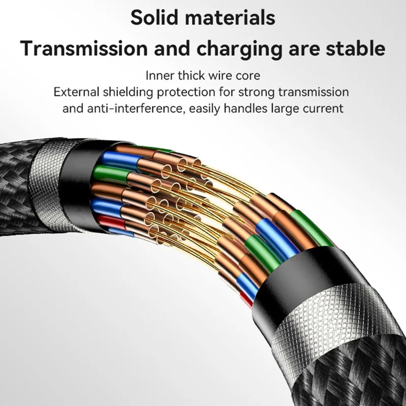 Cable de carga rápida YESIDO CA132C de 1,2 m, USB A a Tipo C, trenzado, 3A, transferencia de datos 480 Mbps
