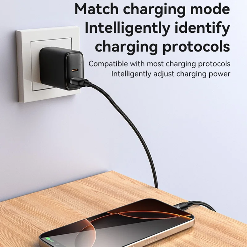 YESIDO CA133C 2m USB A to Type C Braided Wire 3A Fast Charging 480Mbps Data Cable