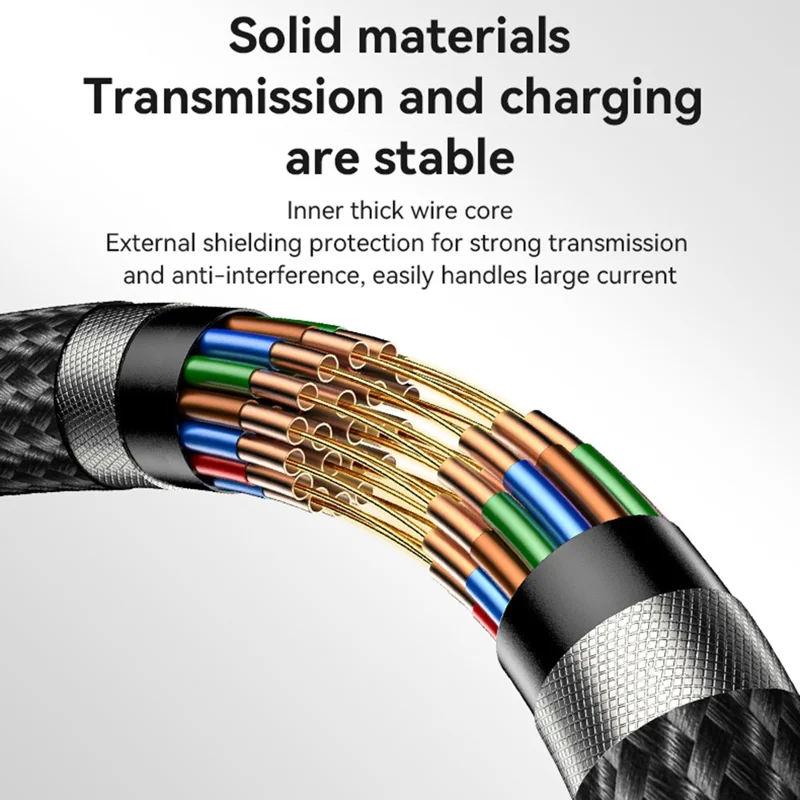 YESIDO CA133C 2m USB A to Type C Braided Wire 3A Fast Charging 480Mbps Data Cable