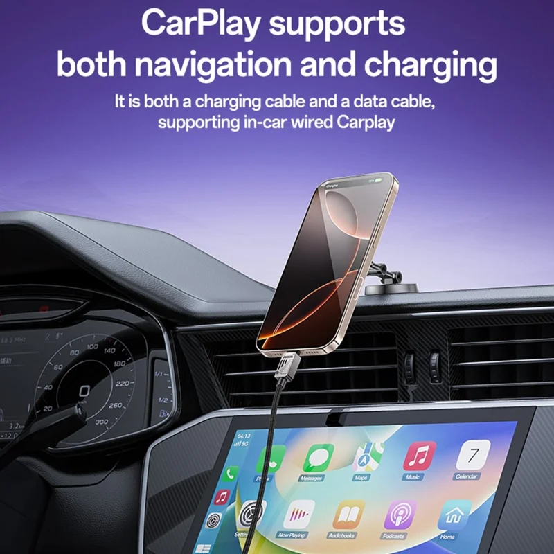 YESIDO CA135C 1.2m Zinc Alloy USB A to Type C Braided Cable 3A Fast Charging Data Sync Cord