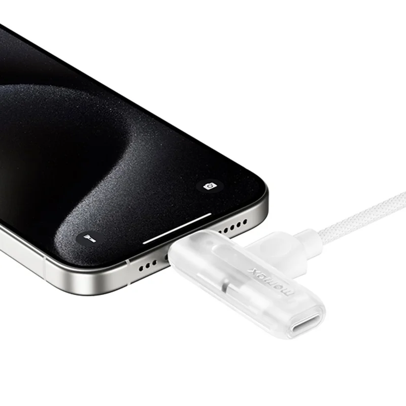 MOMAX 1-Link 1.5м 2-в-1 быстрозаряжающий плетеный кабель с сертификацией MFi, USB-C на USB-C / Lightning - Белый