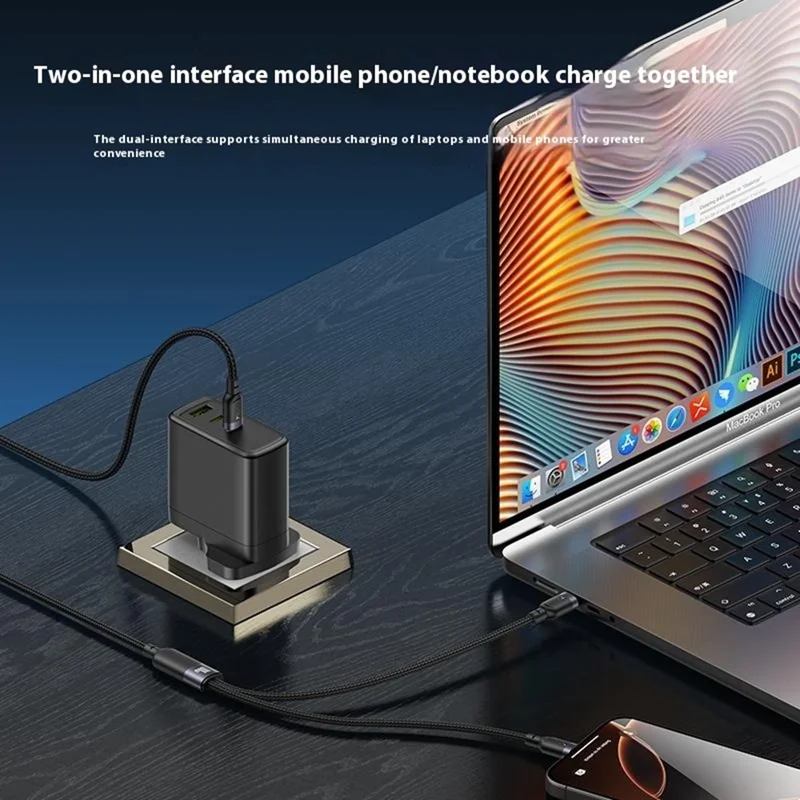 YESIDO CA92 Cavo Splitter USB C a Doppia USB C 2 in 1 Ricarica Rapida PD 100W Intrecciato