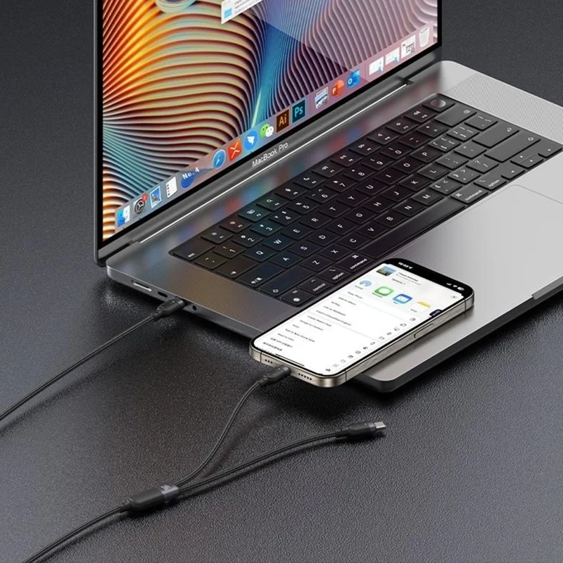 YESIDO CA92 Cavo Splitter USB C a Doppia USB C 2 in 1 Ricarica Rapida PD 100W Intrecciato