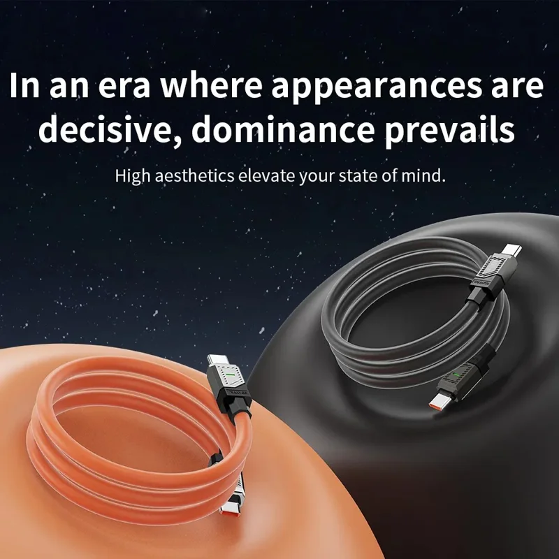 TRANYOO CC-2 1.2m Type-C to Type-C Cable 100W Fast Charging Phone Laptop Data Cord - Black