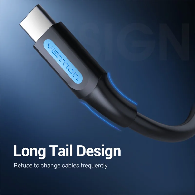 Câble de synchronisation de données VENTION COK Series 0,25m USB 2.0 Type A vers Type C, charge rapide 3A