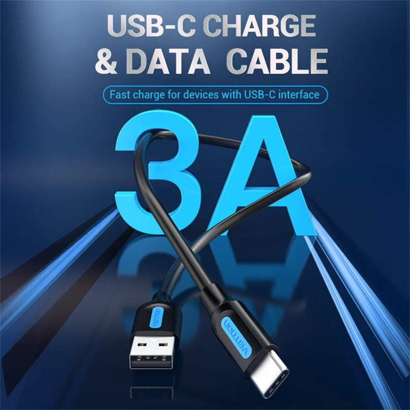 Câble de synchronisation et de charge rapide VENTION COK Series 0,5 m USB 2.0 Type A vers Type C 3A