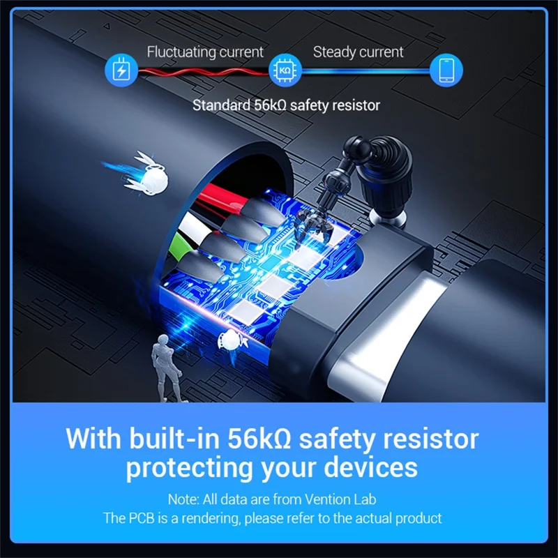 VENTION COKBI 3m USB 2.0 Type A to Type C Cable 3A Fast Charging Phone Tablet Data Cord - Black