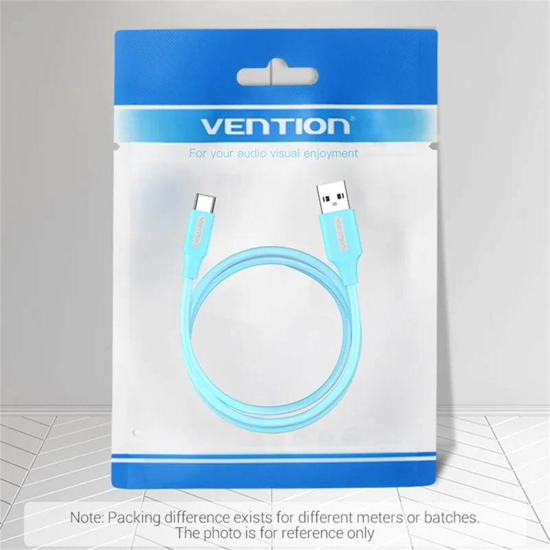 VENTION COKSG 1.5m USB 2.0 Type A Male to Type C Male Cable 3A Fast Charging Data Sync Cord, Lake Blue