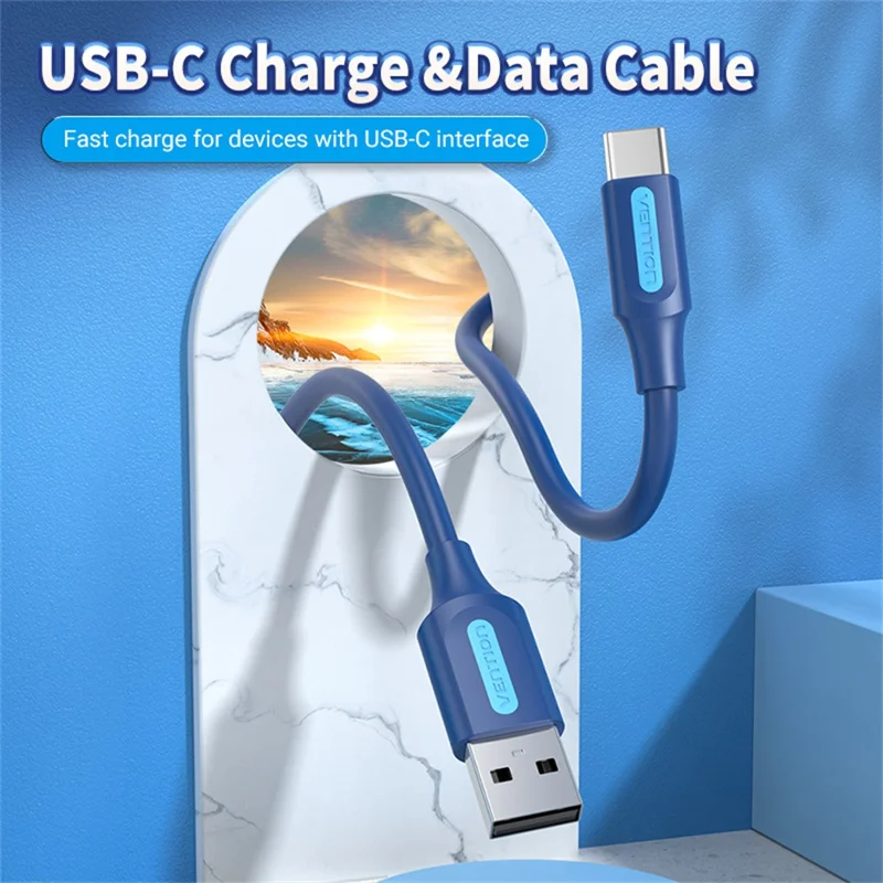 Cavo VENTION COKLG 1,5 m USB 2.0 da Type A maschio a Type C maschio, 3A ricarica rapida e sincronizzazione dati, blu scuro