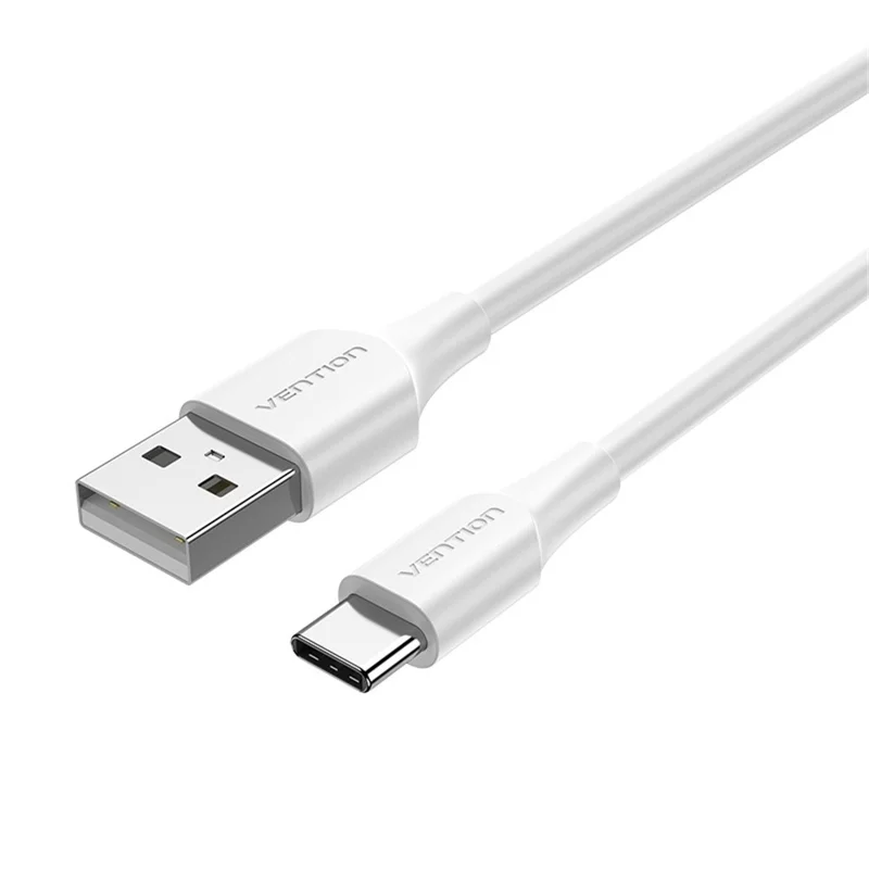 VENTION CTHWF Cavo da 1 m USB 2.0 Tipo A Maschio a Tipo C Maschio, Bianco, Ricarica Rapida da 3A, Sincronizzazione Dati