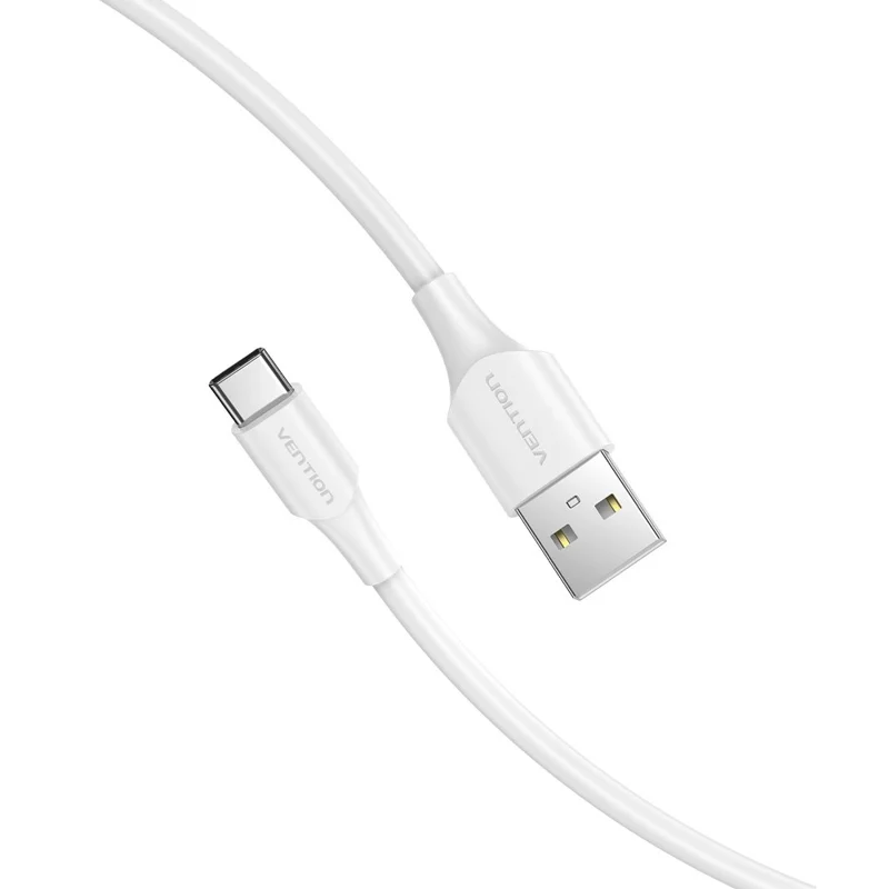 VENTION CTHWF Cavo da 1 m USB 2.0 Tipo A Maschio a Tipo C Maschio, Bianco, Ricarica Rapida da 3A, Sincronizzazione Dati
