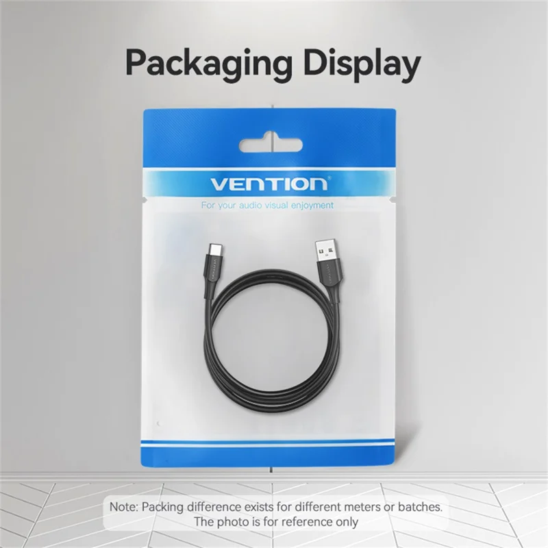 VENTION CTHBD 0.5m USB 2.0 A Male to C Male Cable 3A Fast Charging Data Sync Cord - Black