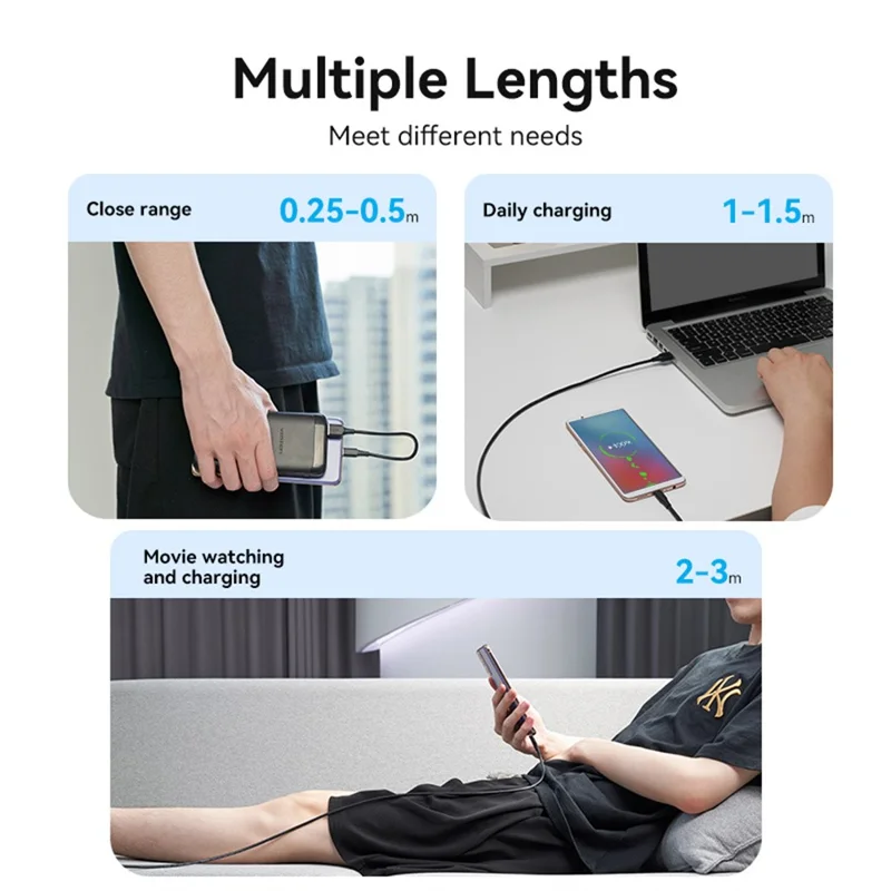 VENTION CTHBG CTH Series 3m 2.0 USB-A Male to USB-C Male 3A Data Cable High Speed 480Mbps 60W Charging Cord
