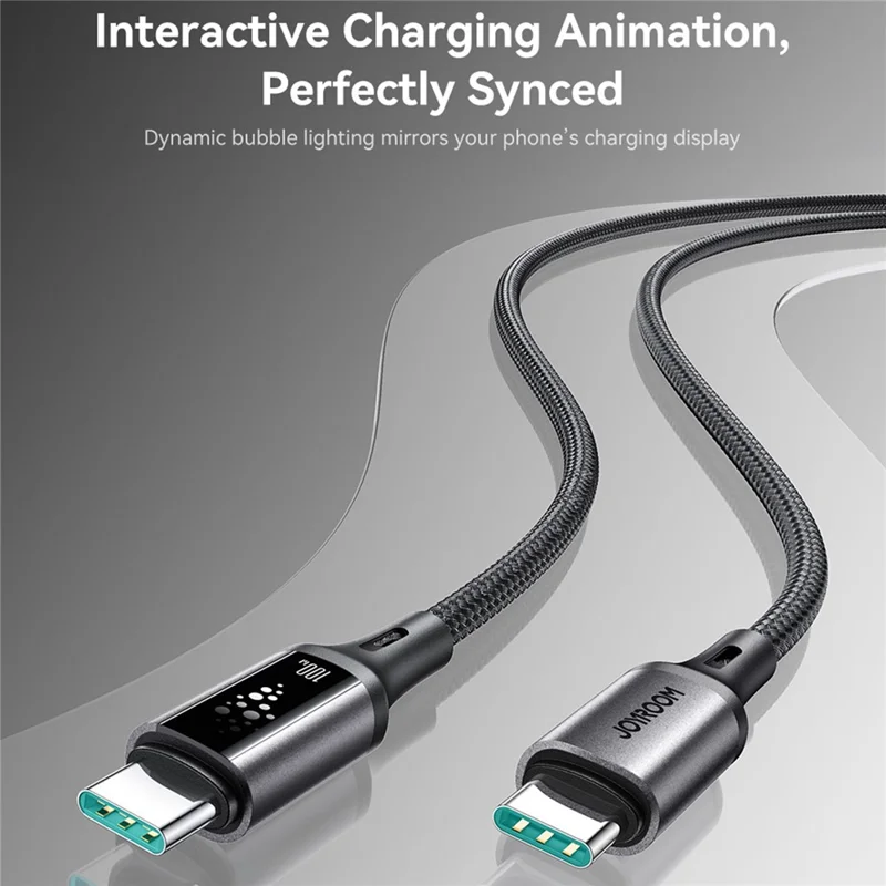 JOYROOM S-A60 1,2 м Кабель Type-C to Type-C 100 Вт Быстрая зарядка Синхронизация данных Нейлоновый плетеный шнур