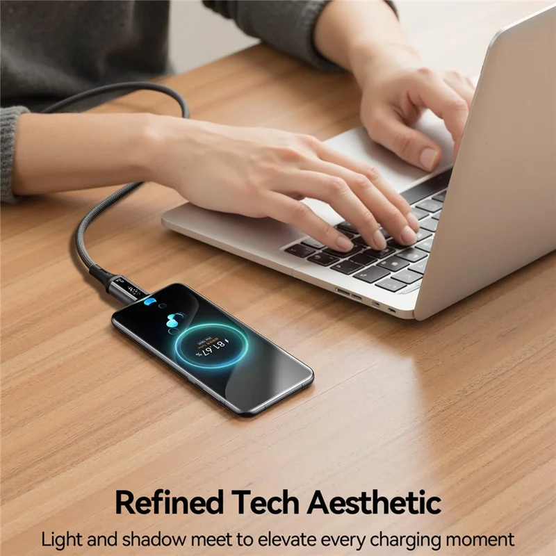 JOYROOM S-A60 1.2m 3A USB-A to Type-C Cable Fast Charging Data Sync Nylon Braided Cord