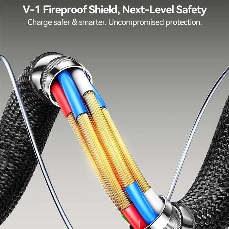 JOYROOM S-A60 1.2m 3A USB-A to Type-C Cable Fast Charging Data Sync Nylon Braided Cord