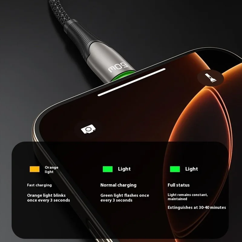 TOTU CB-17-CC Câble de données USB-C vers USB-C 120 cm 60 W Déconnexion automatique intelligente Cordon de charge rapide tressé - Tarnish