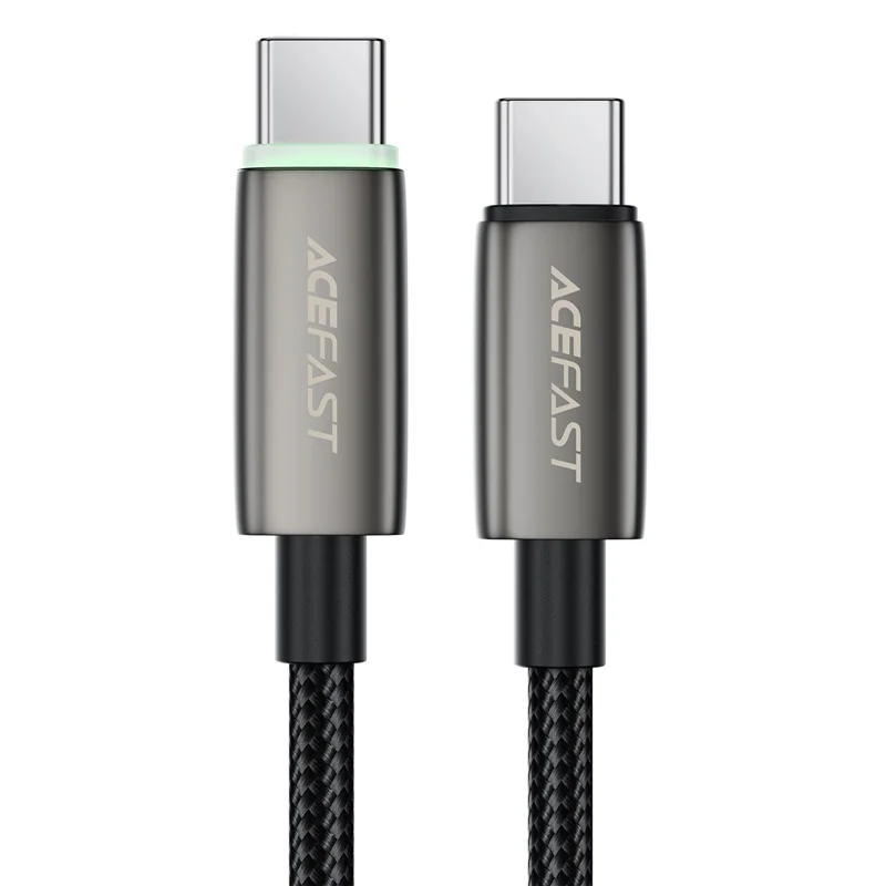 ACEFAST C23-03 1.2m Smart Power Off Charging Cable 3A 60W Fast Charging USB C to USB C Braided Data Cord