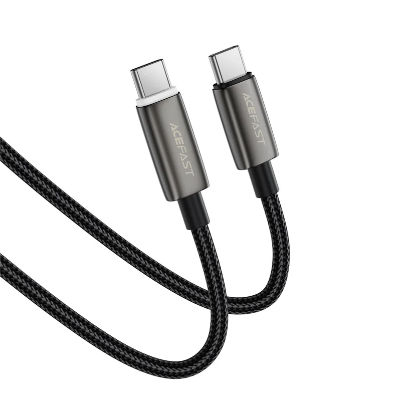 ACEFAST C23-03 1.2m Smart Power Off Charging Cable 3A 60W Fast Charging USB C to USB C Braided Data Cord