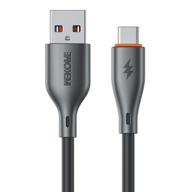 WEKOME WDC-116a Flash Series 1.2m 66W Fast Charging Cable USB to Type C 480Mbps Data Transfer Cord - Black