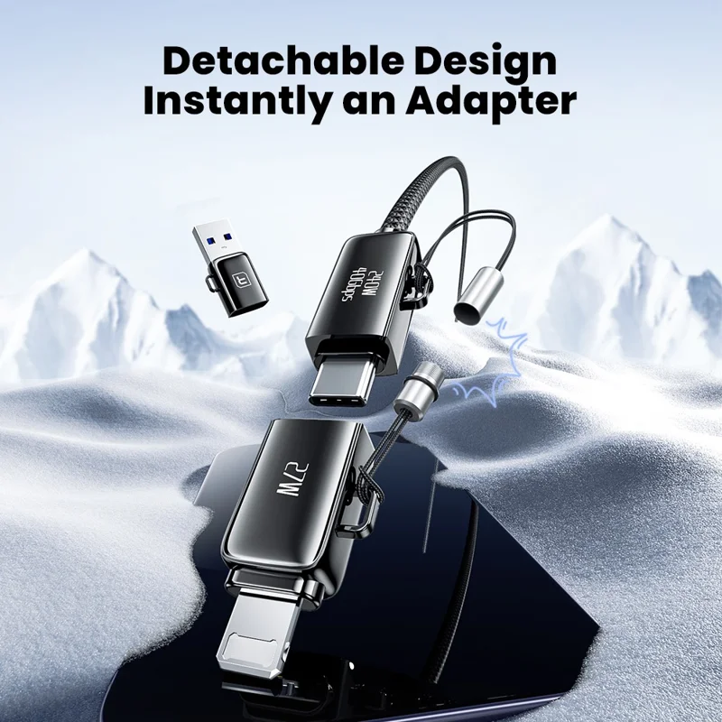 TOOCKI TQ-X95 1.5m USB-A / USB-C to USB-C / iP 240W Fast Charging 40Gbps Data Transfer Nylon Braided Cable