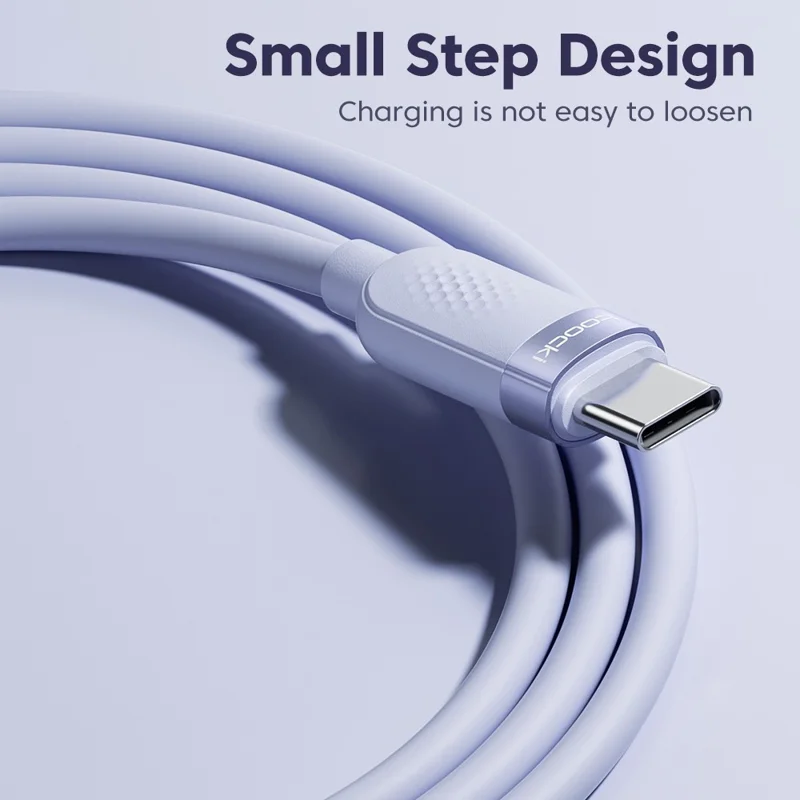 TOOCKI TQ-X90C3 2m 60W PD Fast Charging USB C to USB C Cable 480Mbps Silicone Data Cord - Black