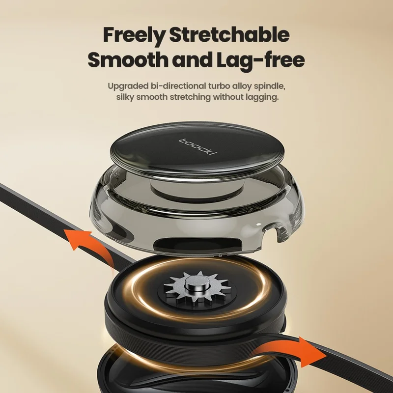 TOOCKI TQ-X94C2 1m Retractable USB C to USB C 100W PD Fast Charging Data Transfer Cable - Black