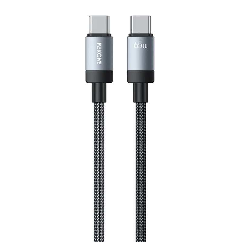 WEKOME WDC-124 Kinkong Raycor Series Braided Data Cable Type-C to Type-C 65W Fast Charging Cable