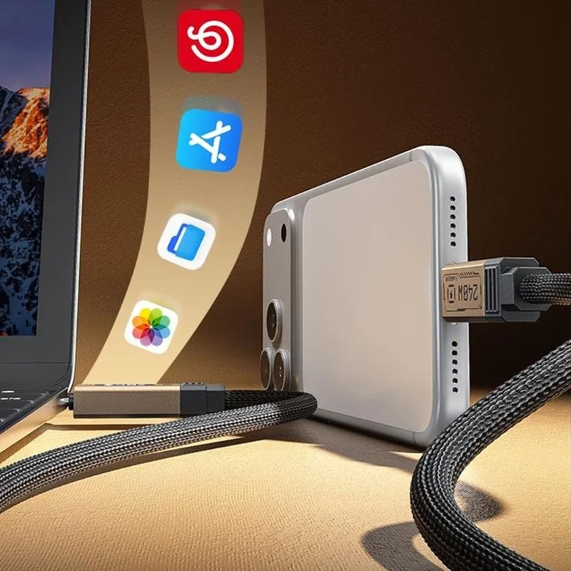 WEKOME WDC-49 Ladon 4 Type-C to Type-C Cable 40Gbps Data Transfer 240W High Power Data Cable