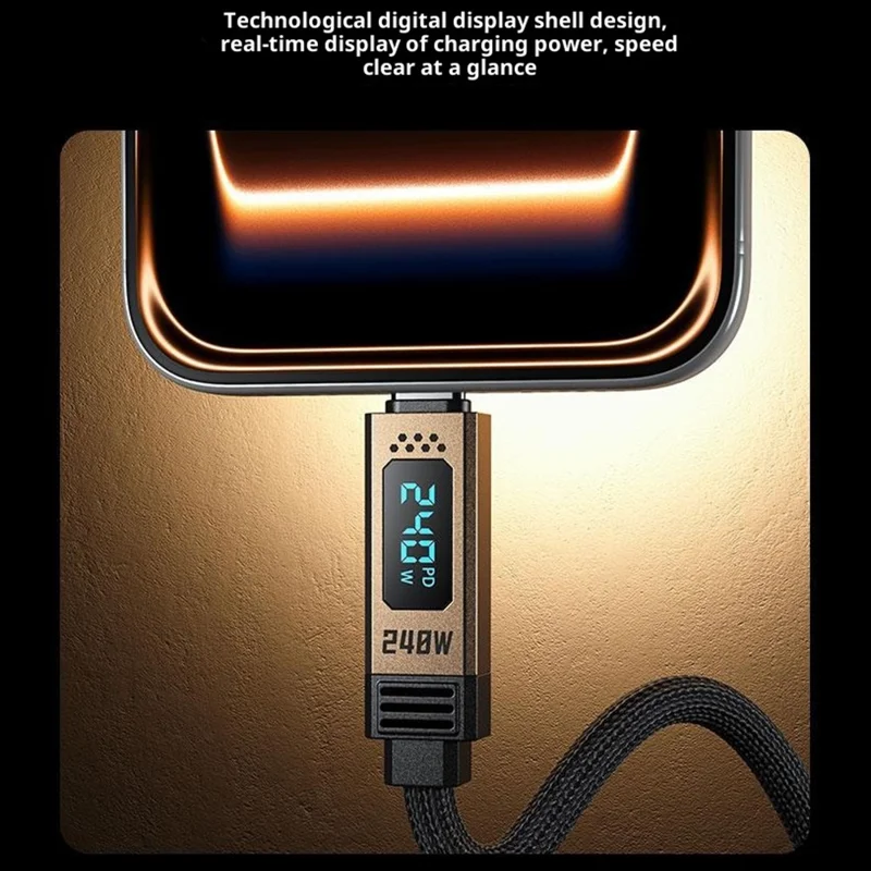 WEKOME WDC-49 Ladon 4 Type-C to Type-C Cable 40Gbps Data Transfer 240W High Power Data Cable